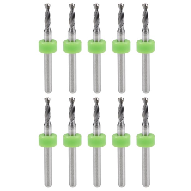 Brocas de PCB micro CNC de carburo de tungsteno de 2.5mm con vástago de 1/8" 10 piezas