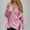 Pink, variant on Ahabrexf Womens Long Sweaters, Winter Solid Color V-Neck Loose Knit Pullover with Long Sleeves