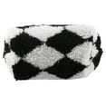 thumbnail image 6 of Portable Cosmetic Bag Travel Makeup Bag Storage Bag Plaid Pattern Terry Cloth Black White, 6 of 6