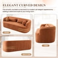 thumbnail image 6 of Muumblus 86“ Chenille Boneless Sofa, Modern Upholstered Living Room Couch, Cozy Curved 3-Seater Cloud Sofa, Orange, 6 of 9