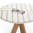 thumbnail image 4 of Adore Decor Amari Round Side Table with Brass Inlay Top White, 4 of 8