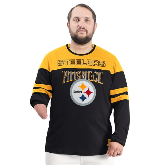 Men's G-III Sports by Carl Banks Black/Gold Pittsburgh Steelers Adaptive Outlast Long Sleeve T-Shirt