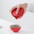 thumbnail image 2 of Travel Ceramic Teacup Lotus Teapot Mouth Chinese Kung Fu Portable Infuser Teaware Outdoor Ceramic Retro Tea Cup Set with Bag heqiyong LED, 2 of 2