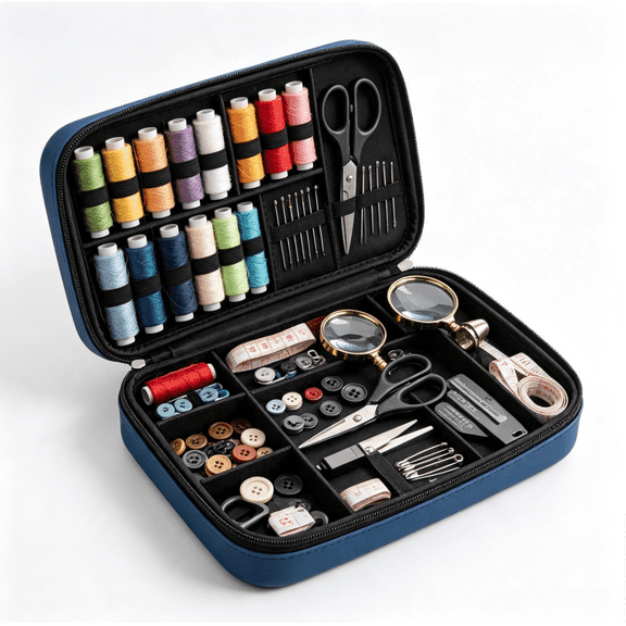 Clearance Sewing Kit with Case Portable Sewing Supplies for Mom Grandma Women Men Girls Boys Home Traveler, Adults, Beginner, Emergency, Contains Thread, Scissors, Needles,Measuring Tape