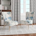 thumbnail image 4 of Designart "Indigold Bird Cottage Family II" Upholstered Farmhouse Accent Chair - Arm Chair, 4 of 5