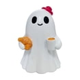 thumbnail image 2 of Ghost Resin Figurine Halloween Decor – Mini Red Hat Ghost Table Statue Fall Decorations for Home– Cute Seasonal Ornament for Mantel Indoor Halloween Decor, 2 of 8