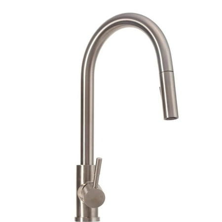 Strictly Sinks Kitchen Faucet with Pull Down Sprayer & 360° Swivel Spout Dual Function Brush Nickel