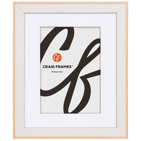 Craig Frames Acoustic, 17x22 Picture Frame Matted for a 13x19 Photo, Classic White