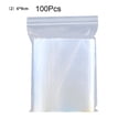 thumbnail image 2 of Trayknick 100Pcs/Set Clear Household Sundries Food Storage Resealable Zipper Plastic Bags Transparent size 2, 2 of 13