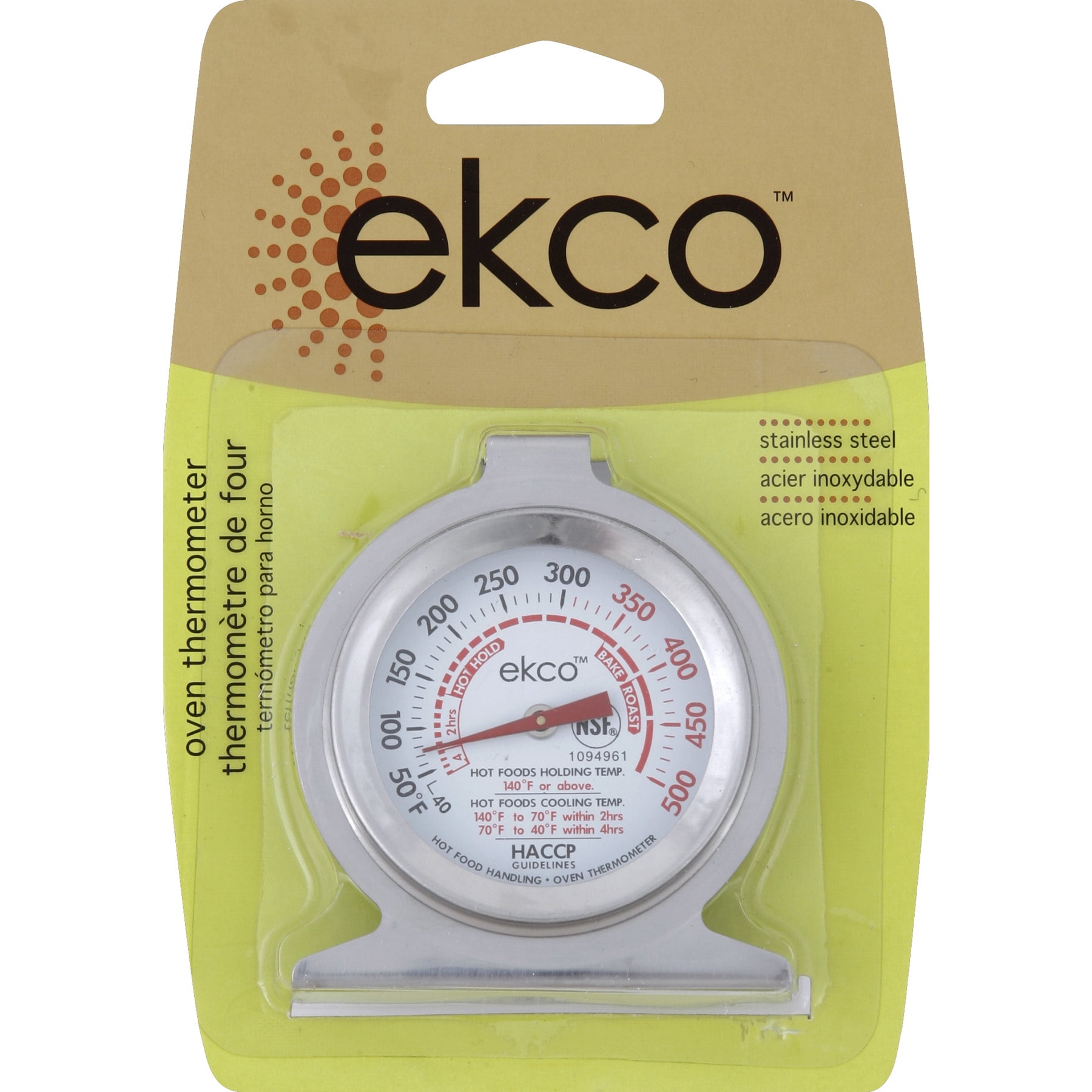 Oven Thermometer Cooker Temperature Stainless Steel Gauge Quality 300ºC