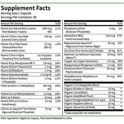 Grow Vitamin One Daily Multivitamin for Men - Energy Support, Whole Food Vitamins & Minerals, Non-GMO, 90 Capsules
