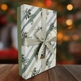 thumbnail image 2 of Wrap In A Hurry Ready To Gift Elegant Rectangle Box with Bow, Gray Floral Stripes, 1 Count, 2 of 7