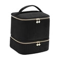 thumbnail image 2 of Bolsa organizadora de esmaltes de uñas, estuche de portátil a prueba de polvo, bolso organizador para herramientas de manicura y pintalabios. Negro, 2 of 8