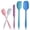 Multicolor1, variant on 5 Piece Silicone Spatula Set Heat Resistant, Kitchen Spatula Set Dishwasher Safe, Colorful Rubber Baking Spatula Set for Nonstick Cookware Cooking Multicolor2