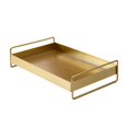 thumbnail image 4 of serony Rectangle Serving Tray Earring Dessert Tray Jewelry Dish Desk Plate Storage Vanity Tray Gold w/Handle Plate for Party Decor Gift, 4 of 8