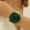 green, variant on Fashion Chunky Big Round Resin Bead Bangle Costume Accessories For Women Colorful Gold Wire Wide Bangle Tribal Fashion Clothes Jewelry