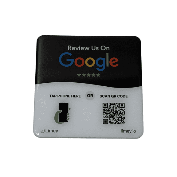 Google Review Plate – Glossy Finish | NFC   QR | Table Display | Boost Business Reviews Fast