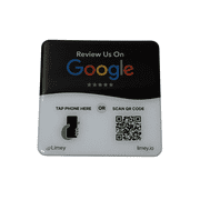 Google Review Plate – Glossy Finish | NFC + QR | Table Display | Boost Business Reviews Fast