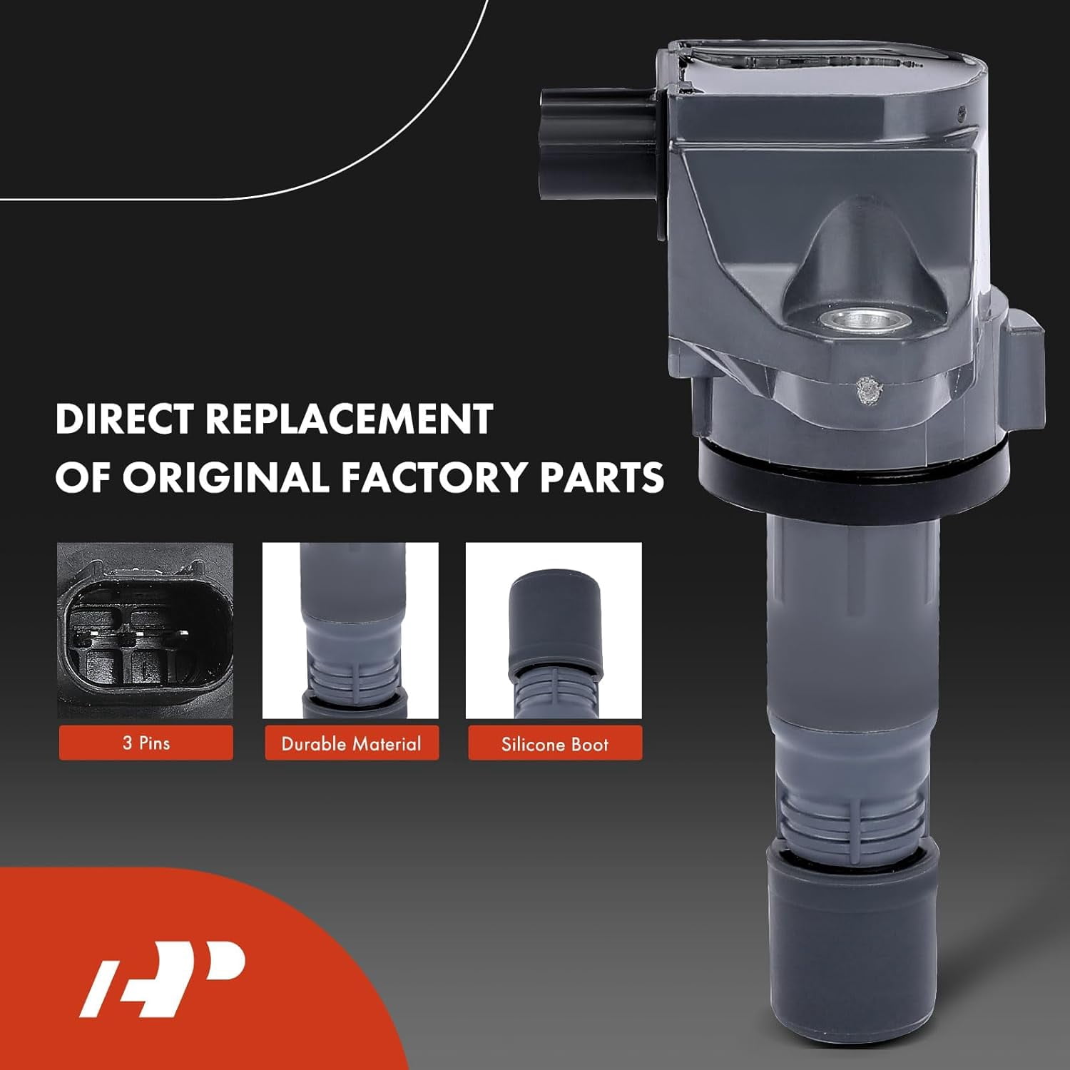 A-Premium Set of 4 Ignition Coil Pack and Iridium Spark Plugs Compatible with Honda Civic 2012-2015 1.8L & Acura ILX 2013-2015 2.0L, Replace# 30520R1AA01, NGK97390