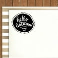thumbnail image 1 of Printtoo Tampon en Caoutchouc Rond Bonjour Automne Auto-Encre Calligraphie Affiche Tampon Enveloppe Idée Scellée, 1 of 6