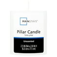 thumbnail image 2 of (2 pack) Mainstays Unscented Pillar Candles, 2.5 x 2.8 inches, White, 2 of 6
