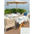 thumbnail image 4 of Outdoor Tablecloth with Umbrella Hole and Zipper, Daisy Rectangle Table Cloth 54x80 Inch Waterproof Tablecloth, Spring Eucalyptus Leaves Flowers Botanical Country Picnic Table Cover for Patio Camping, 4 of 7