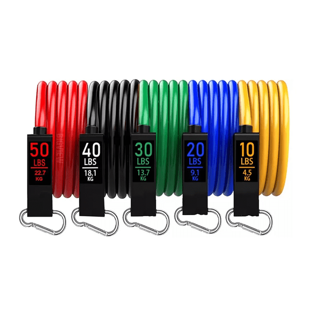 150lbs Kit De Bandas De Resistencia Ligas Para Ejercicio 12pzs Malubero, Colores
