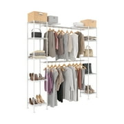 Seville Classics Expandable Closet Organizer System, White