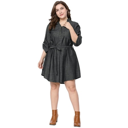 walmart plus size denim dresses for women for women