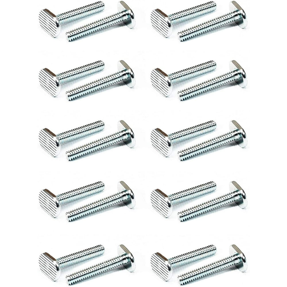 POWERTEC QTB1007 TSlot Bolts 5/16"18 Thread Size TBolt 1.5 Inch Long 20 Pack