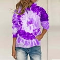 thumbnail image 2 of Hoodies for Women Long Sleeve Tie-Dye Hoodies for Women Plus Size Casual Workout Sweatshirts Elastic Unisex Drawstring Fashion Hoodies with Pocket, 2 of 4