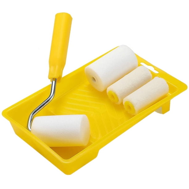 Juego de 6 mini rodillos de espuma para pintar y decorar, de 2 pulgadas, pequeños, para reparar paredes y pintar