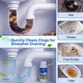thumbnail image 2 of 2-pack powerful and safe sink and pipe cleaning powder, quick-foaming sink and pipe cleaner, effectively dissolves blockages and unblocks pipes | Suitable for kitchen, bathroom, toilet pipes and floo, 2 of 4