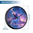 thumbnail image 3 of Voice Activated Clock with Glow Light 12 Inch Large Silent Wall Clock Battery Operated for Home Decor A White Unicorn, 3 of 8