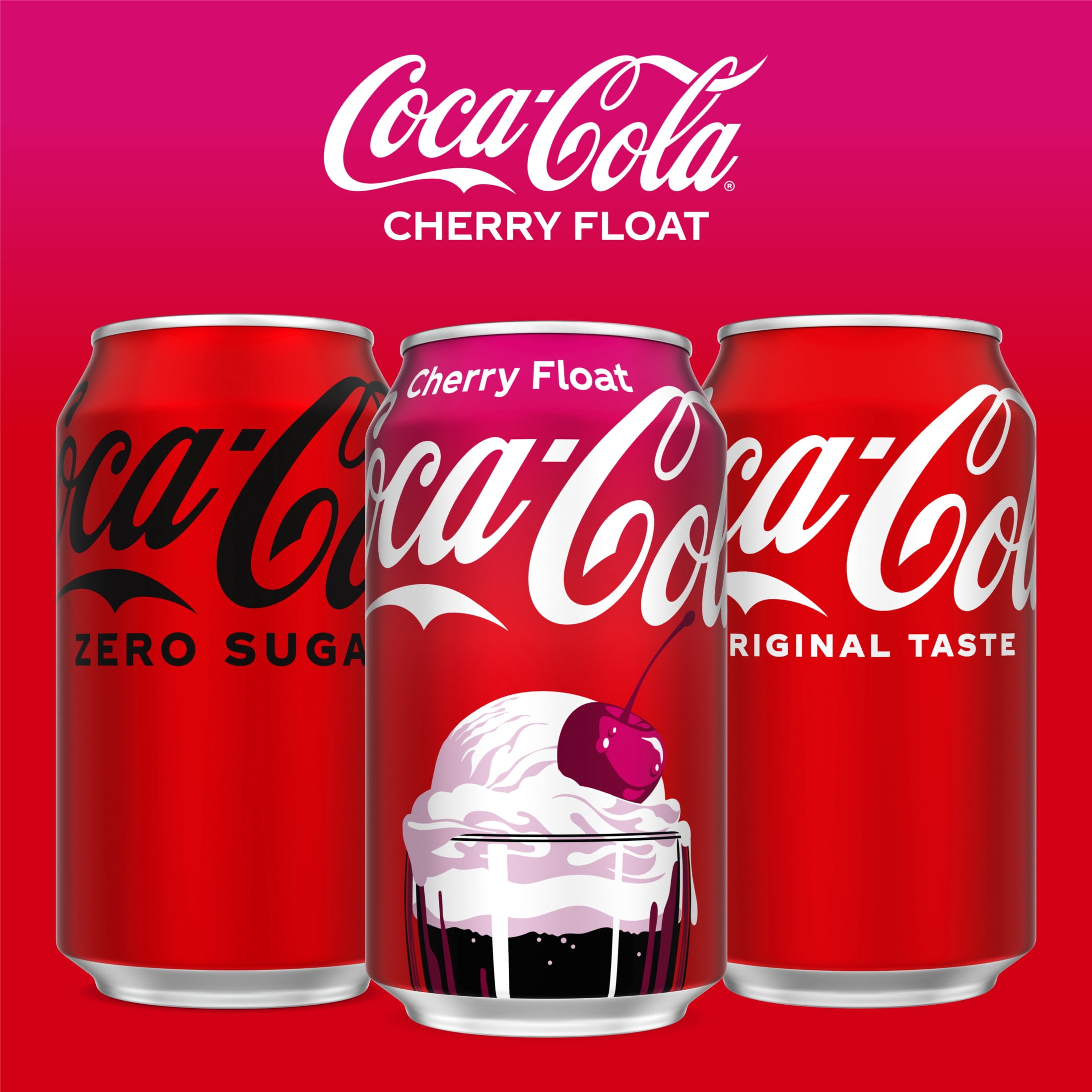 Coca-Cola Cherry Float Soda Pop Fridge Pack Cans, 12 fl oz, 12 Pack