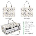 thumbnail image 2 of Large Capacity Tote Bag,White Butterfly Yellow Purple Flower Pattern Handbag Fashion Luxury Tote Bag,15.7"x13"x 5.1" Inches,Laptop Compatible, 2 of 6