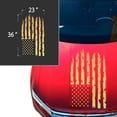 thumbnail image 2 of Distressed American USA US Flag Hood Vinyl Decal fits Most Pickup Trucks SUV Sedan Jeep EUA Flag Graphic Car Sticker (23" x 36", Gold (Metallic)), 2 of 8
