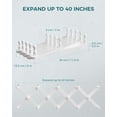 thumbnail image 6 of OROPY Expandable Wood Coat Rack Wall Mount, 14 Peg Accordion Hat Rack – Adjustable Storage Hanger, White, 6 of 6