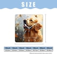 thumbnail image 2 of 14 Inch Wall Clock Battery Operated Square Clock Decorative for Office, Kitchen, Outdoor, Living Room，Watercolor Golden Retriever Dog with Butterfly Art Style, 2 of 4