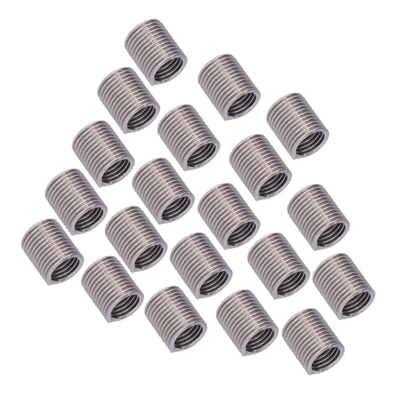 Cergrey 20Pcs Fil Réparation M12 x 1,75 Fil Fileté Insert Écrou Bobined Wire Extension Consommables, Enroulé