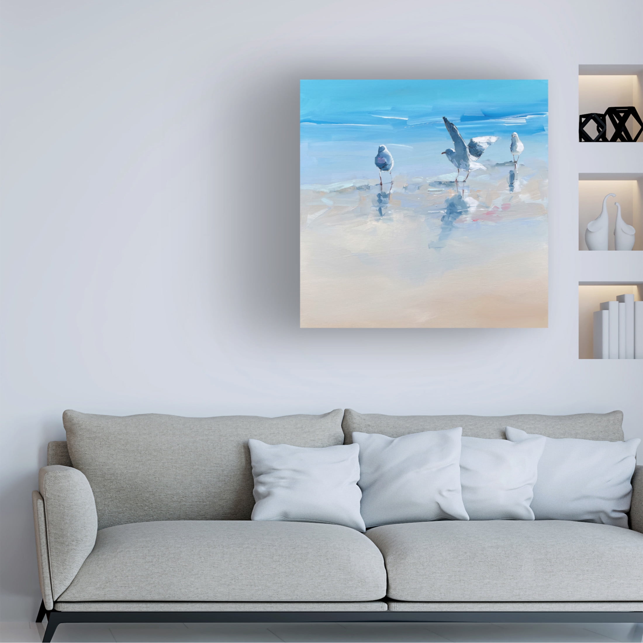 Canvas Wall Art - Craig Trewin Penny 'In the Shallows 1' Wall Art for Living Room, Bedroom, or Office Décor by Trademark Fine Art - 18 x 18 Inches
