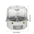 thumbnail image 3 of Blukids Cereal Dispenser Grain Dispenser,360° Rotating 6 Grid Food Dispenser,Grain and Rice Storage Container Kitchen,One-Click Rotating Dry Food Dispenser for Lentils,Beans, Barley, Millets(White), 3 of 6