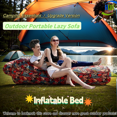 thumbnail image 2 of Air Beds Portable pour l'Extérieur, Lit Gonflable, Essentiel de Camping, Imperméable, Grande Capacité de Charge, Motif de Plumes Rouges, 2 of 13