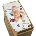 thumbnail image 4 of Sweet Jojo Designs Construction Truck Red Blue and Grey Changing Pad Cover, 4 of 6