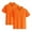 Orange 2PCS, variant on Cnuiaeg Kids' Button-Up Short Sleeve Shirt - Soft Solid Color Top for Boys & Girls, Casual & School Wear,Color Blue,Size 9-10 Years