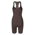 thumbnail image 5 of fheaev Yoga Jumpsuit for Women Workout Seamless One Piece Tank Top Sleeveless Backless Bodycon Shorts Jumpsuits Bodysuit Ribbed Sports Romper, 5 of 8