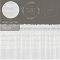 thumbnail image 6 of VHC Brands Sheer Petticoat Solid Color Cotton Farmhouse Kitchen Curtains Rod Pocket Drawstring Ties Ruched Ruffle Prairie Swag Pair, Soft White, 6 of 8