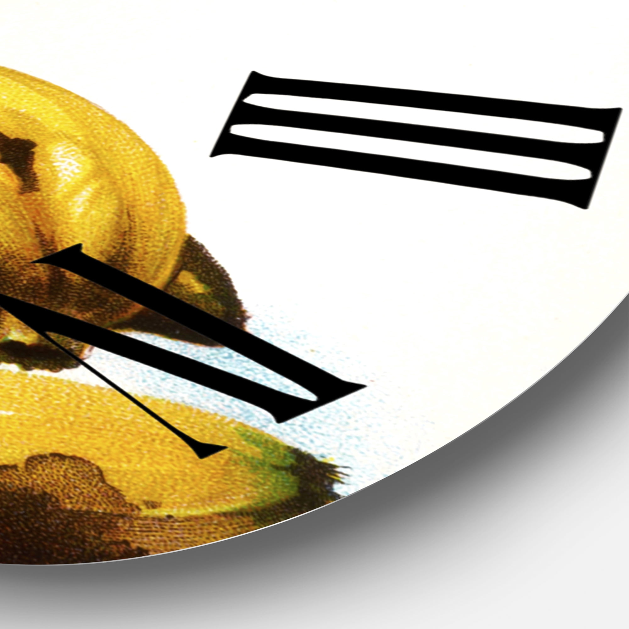 Designart 'Banana And Red Berries' Farmhouse Wall Clock