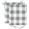 thumbnail image 6 of Klear Vu Porch Rocking Chair Cushions Set, Suitable for Living Room Rockers, Stylish Seat and Back Pads Include Fabric Ties, 20" X 17" X 2”, Gray, 6 of 6