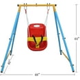 thumbnail image 2 of Baby Toddler Indoor/Outdoor Metal Swing Set (Blue, Red, Yellow), 2 of 7
